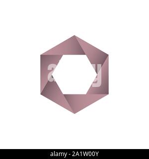 Abstrakte Sechseck geformt Vektor Symbole. Abstrakte hexagon Logo Design-Vektor Stock Vektor