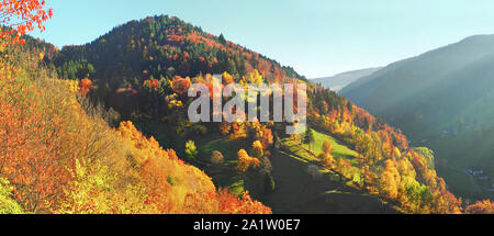 Schwarzwald im Herbst - Panorama Stockfoto