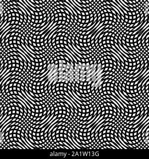Warp, retikuläre Array, Matrix der Linien. Komplexe geometrische Net, Web zellularen Muster, zelluläre Hintergrund. In freier Form, amorphe Gitter, lat. Stock Vektor