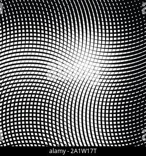 Warp, retikuläre Array, Matrix der Linien. Komplexe geometrische Net, Web zellularen Muster, zelluläre Hintergrund. In freier Form, amorphe Gitter, lat. Stock Vektor