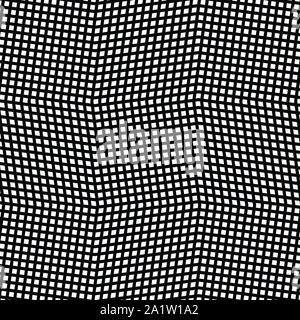 Warp, retikuläre Array, Matrix der Linien. Komplexe geometrische Net, Web zellularen Muster, zelluläre Hintergrund. In freier Form, amorphe Gitter, lat. Stock Vektor