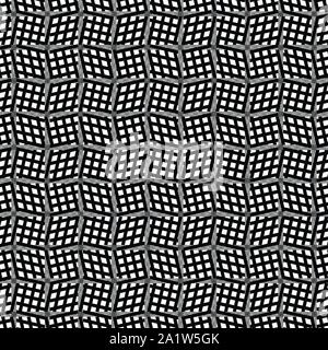 Warp, retikuläre Array, Matrix der Linien. Komplexe geometrische Net, Web zellularen Muster, zelluläre Hintergrund. In freier Form, amorphe Gitter, lat. Stock Vektor