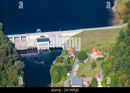 Die Saale im Norden der Stadt Halle, Sachsen-Anhalt, Deutschland Stockfoto