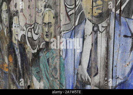 USA, SAN FRANCISCO - ca. August 2019 - - Unbekannter Graffiti an der Wand Stockfoto