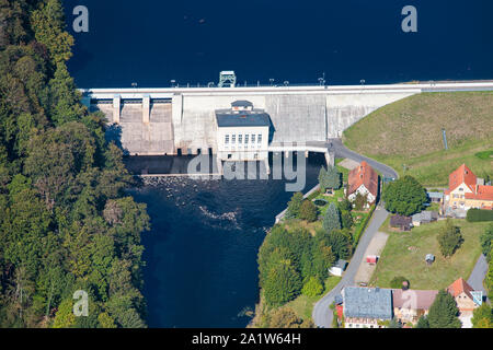 Die Saale im Norden der Stadt Halle, Sachsen-Anhalt, Deutschland Stockfoto