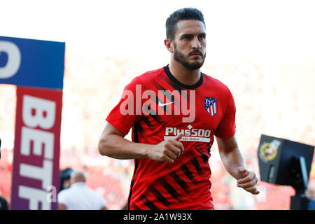 Palma de Mallorca, Spanien. Credit: D. 25. Sep 2019. Koke (Atletico) Fußball: Spanisch "La Liga Santander' Match zwischen RCD Mallorca 0-2 Atletico de Madrid im Son Moix Stadion in Palma de Mallorca, Spanien. Credit: D. Nakashima/LBA/Alamy leben Nachrichten Stockfoto