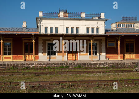 Plattform von Haapsalu Bahnhof in Haapsalu, Estland, Baltikum, Europa Stockfoto