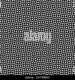 Warp, retikuläre Array, Matrix der Linien. Komplexe geometrische Net, Web zellularen Muster, zelluläre Hintergrund. In freier Form, amorphe Gitter, lat. Stock Vektor