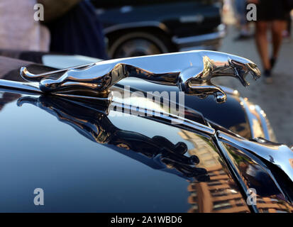 Krakau. Krakau. Polen. Die klassische Moto Show Krakau am Marktplatz. Jährliche Veranstaltung. Stockfoto