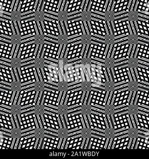 Warp, retikuläre Array, Matrix der Linien. Komplexe geometrische Net, Web zellularen Muster, zelluläre Hintergrund. In freier Form, amorphe Gitter, lat. Stock Vektor