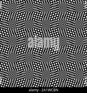 Warp, retikuläre Array, Matrix der Linien. Komplexe geometrische Net, Web zellularen Muster, zelluläre Hintergrund. In freier Form, amorphe Gitter, lat. Stock Vektor