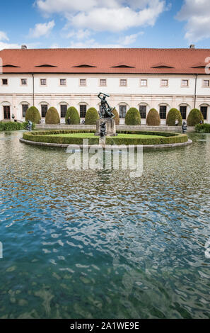 Wallenstein Garten, eine aus dem 17. Jahrhundert Garten innerhalb des Senats Palace, Mala Strana, Prag, Tschechische Republik. Stockfoto