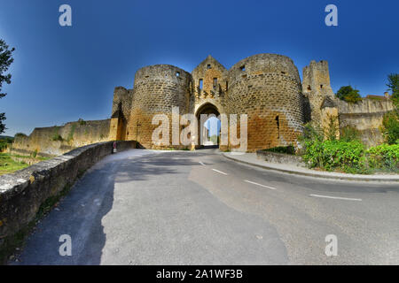 Porte des Tours, Domme, Dordogne, Dordogne, Périgord, Aquitanien, Frankreich Stockfoto