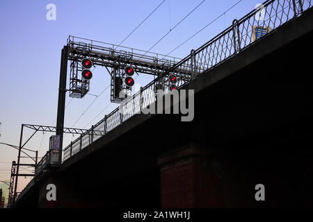 Viadukt Flinders Street, Melbourne, Australien Stockfoto