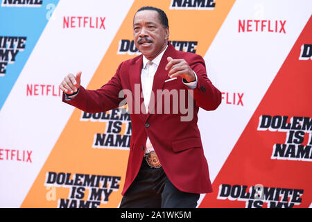 Los Angeles, USA. 28 Sep, 2019. WESTWOOD, LOS ANGELES, Kalifornien, USA - 28. SEPTEMBER: obba Babatunde kommt an der Los Angeles Premiere von Netflix "olemite ist mein Name' im Regency Dorf Theater hielt am 28. September 2019 in Westwood, Los Angeles, Kalifornien, USA. (Foto von Xavier Collin/Image Press Agency) Quelle: Bild Presse Agentur/Alamy leben Nachrichten Stockfoto