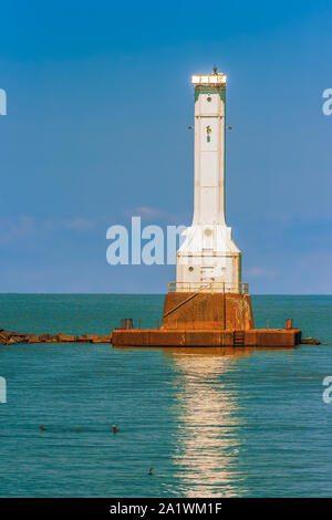 Huron Hafen Leuchtturm. Lake Erie. Huron. Ohio. USA Stockfoto