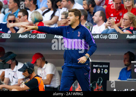 München, Deutschland. 01 Okt, 2019. Vorschau für das CL Spiel Tottenham Hotspur - FC Bayern München. Stock Credit: Tottenham - Trainer Mauricio POCHETTINO (TOT). Fußball, Real Madrid (REAL) - Tottenham Hotspur (TOT), Audi Cup 2019, Halbfinale am 30.07.2019 in München/ALLIANZARENA/Deutschland. Å | Verwendung weltweit/dpa/Alamy leben Nachrichten Stockfoto