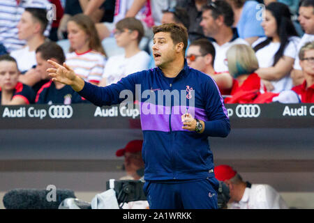 München, Deutschland. 01 Okt, 2019. Vorschau für das CL Spiel Tottenham Hotspur - FC Bayern München. Stock Credit: Tottenham - Trainer Mauricio POCHETTINO (TOT). Fußball, Real Madrid (REAL) - Tottenham Hotspur (TOT), Audi Cup 2019, Halbfinale am 30.07.2019 in München/ALLIANZARENA/Deutschland. Å | Verwendung weltweit/dpa/Alamy leben Nachrichten Stockfoto