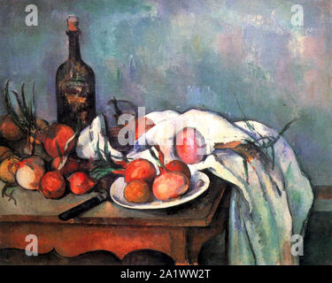 Stillleben mit Zwiebeln von Paul Cézanne Stockfoto