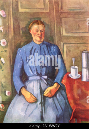 Frau mit einer Kaffeekanne (La Femme à la Cafetière) von Paul Cézanne Stockfoto