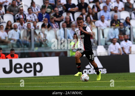 Torino, Italien. 28. September 2019. Italienische Serie A Juventus FC vs Spal. Paulo Dybala von Juventus Turin. Stockfoto