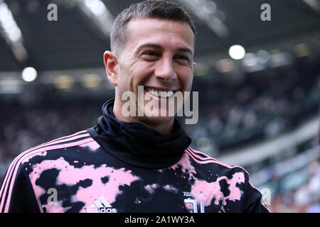 Torino, Italien. 28. September 2019. Italienische Serie A Juventus FC vs Spal. Federico Bernardeschi von Juventus Turin. Stockfoto