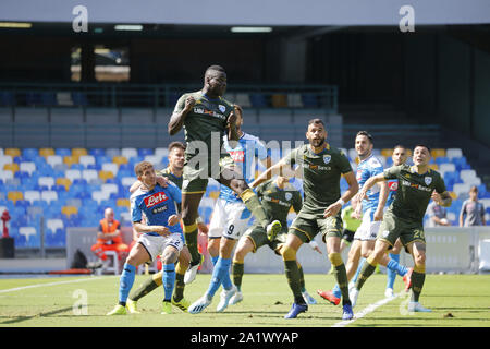 Neapel, Kampanien, Italien. 29 Sep, 2019. Während der italienischen Serie A Fußballspiel SSC Napoli vs AC Brescia am 29 September, 2019 im Stadion San Paolo in Neapel. In Bild BALOTELLI Credit: Fabio Sasso/ZUMA Draht/Alamy leben Nachrichten Stockfoto