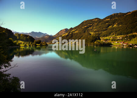 See lungern Schweiz - Berühmte Angeln See in der Schweiz Stockfoto