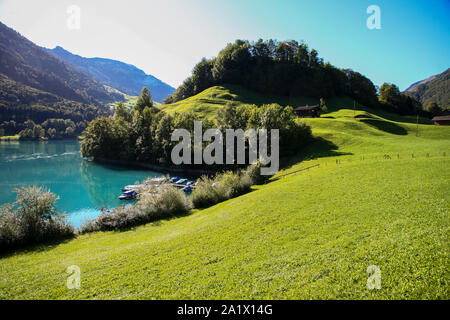 See lungern Schweiz - Berühmte Angeln See in der Schweiz Stockfoto