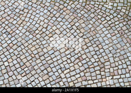 Kopfsteinpflaster Bürgersteig Stockfoto