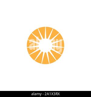Abstrakt kreativ Sun Logo Design. Sun Logo und Sun Symbol vektor design Vorlage. Vektor Illustrator. Stock Vektor