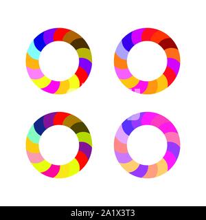 Abstrakte farbenfrohe Kreis Logo. Buchstabe O Logo Design, moderne Kreative O, abstrakt Vector, Font Logo - Vektor Stock Vektor