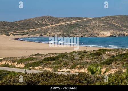 Malerischer Blick auf Halbinsel Prasonisi an der Südseite der Insel Rhodos, Griechenland Stockfoto