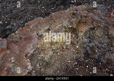 Bild in einem Silvestri Krater, die auf dem südlichen Hang des Vulkan Ätna. Stockfoto