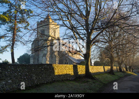 St. Peter's Kirche, Firle, East Sussex Stockfoto