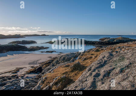 Küstenlandschaften, Insel Coll, Innere Hebriden, Schottland Stockfoto