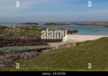 Küstenlandschaften, Insel Coll, Innere Hebriden, Schottland Stockfoto