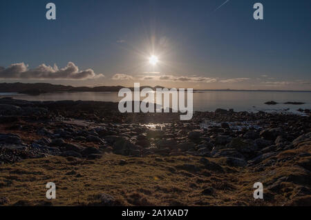 Küstenlandschaften, Insel Coll, Innere Hebriden, Schottland Stockfoto