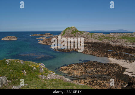 Küstenlandschaften, Insel Coll, Innere Hebriden, Schottland Stockfoto