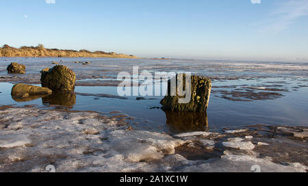 Mershead RSPB Reservat im Winter, Dumfries und Galloway, SW Schottland Stockfoto