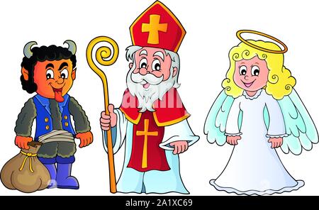 Sankt Nikolaus Tag Thema 6-eps 10 Vector Illustration. Stock Vektor