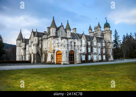 Balmoral Kaste. Royal Deeside, Ballater, Aberdeenshire, Schottland, Großbritannien. Stockfoto