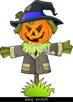 Scarecrow Thema Bild 1-eps 10 Vector Illustration. Stock Vektor