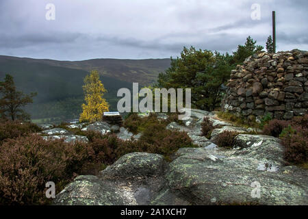 Craigendarroch Hill in Ballater. Royal Deeside, Aberdeenshire, Schottland, Großbritannien. Cairngorms National Park. Stockfoto