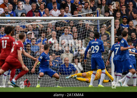 22. September 2019, Stamford Bridge, London, Bundesliga, Chelsea vs Liverpool; Quelle: David John/News Bilder der Englischen Football League Bilder unterliegen DataCo Lizenz Stockfoto