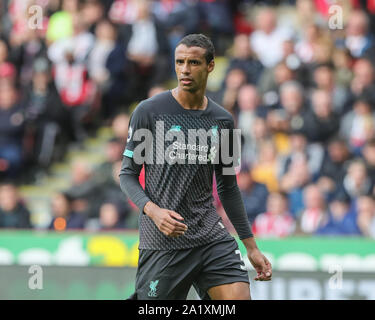 28. September 2019, Bramall Lane, Sheffield, England; Premier League, Sheffield United gegen Liverpool: Joel Matip (32) von Liverpool während des Spiels Credit: Mark Cosgrove/News Bilder Stockfoto