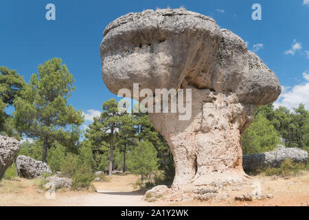 Ciudad Encantada (Englisch: Verzauberte Stadt), Spanien - 24. August 2019 - eine geologische Standort in der Nähe der Stadt Cuenca Stockfoto