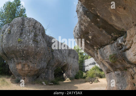 Ciudad Encantada (Englisch: Verzauberte Stadt), Spanien - 24. August 2019 - eine geologische Standort in der Nähe der Stadt Cuenca Stockfoto