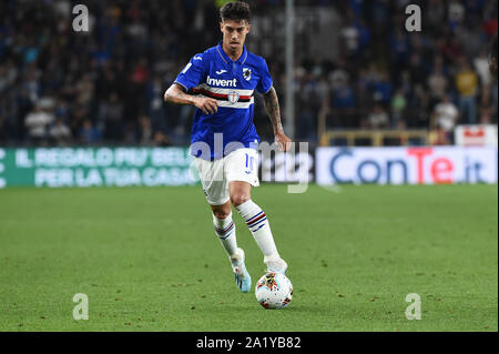 EMILIANO RIGONI, SAMPDORIA, während Sampdoria Vs Inter, Genua, Italien, 28. September 2019, Fußball Italienische Fußball Serie A Männer Meisterschaft Stockfoto