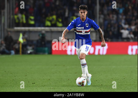 EMILIANO RIGONI, SAMPDORIA, während Sampdoria Vs Inter, Genua, Italien, 28. September 2019, Fußball Italienische Fußball Serie A Männer Meisterschaft Stockfoto